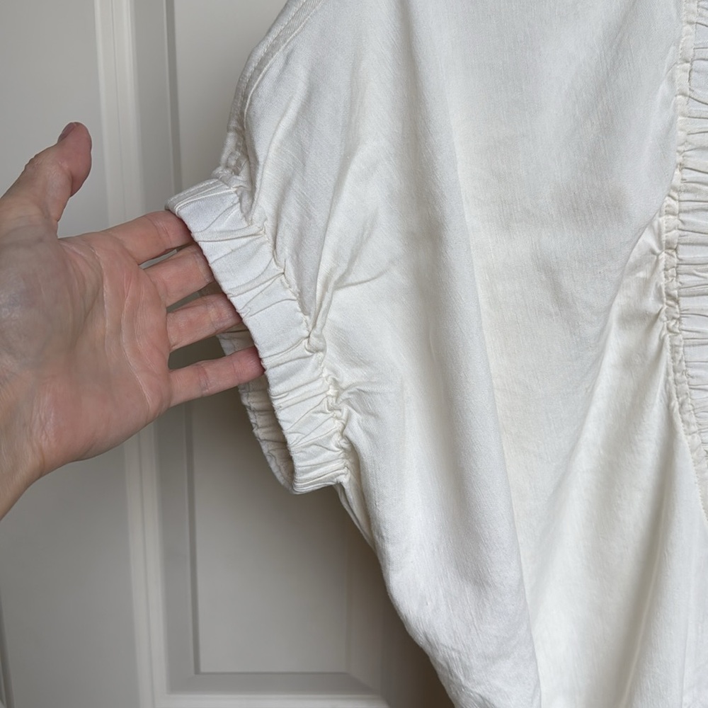 Isabel Marant Étoile cream mini wrap dress - size 6/8 US - with pockets! - Picture 9 of 14
